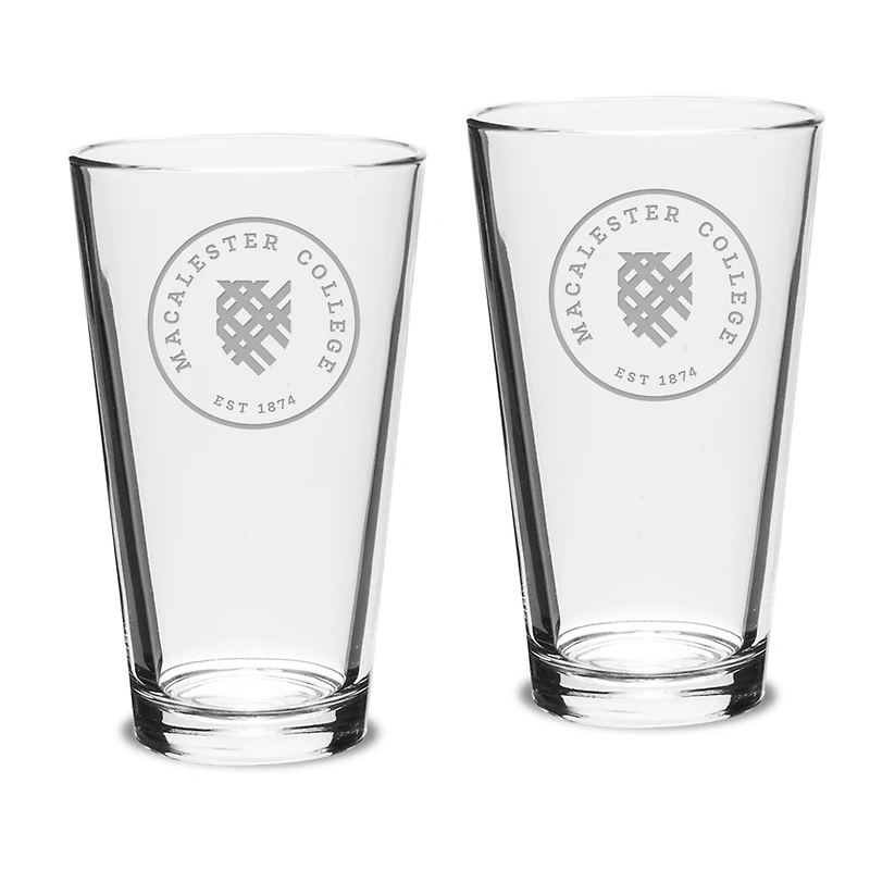 Macalester Scots 16oz. 2-Piece Classic Pub Glass Set