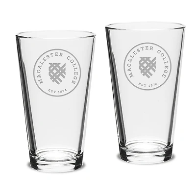Macalester Scots 16oz. 2-Piece Classic Pub Glass Set