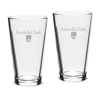 Lewis & Clark College Pioneers 16oz. 2-Piece Classic Pub Glass Set