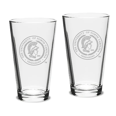 UNCG Spartans 16oz. 2-Piece Classic Pub Glass Set