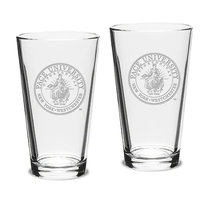 Pace University Setters 16oz. 2-Piece Classic Pub Glass Set