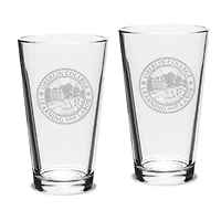 Oberlin Yeomen 16oz. 2-Piece Classic Pub Glass Set