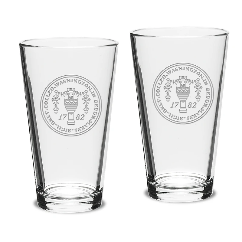 Washington College Shoremen 16oz. 2-Piece Classic Pub Glass Set