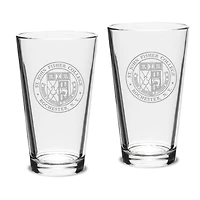 St John Fisher Cardinals 16oz. 2-Piece Classic Pub Glass Set