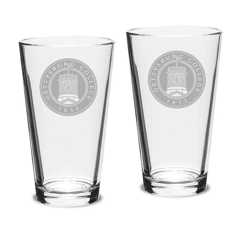 Gettysburg Bullets 16oz. 2-Piece Classic Pub Glass Set