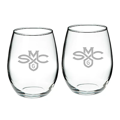 Saint Mary's Gaels 21oz. 2-Piece Stemless Wine Glass Set