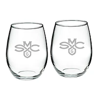 Saint Mary's Gaels 21oz. 2-Piece Stemless Wine Glass Set