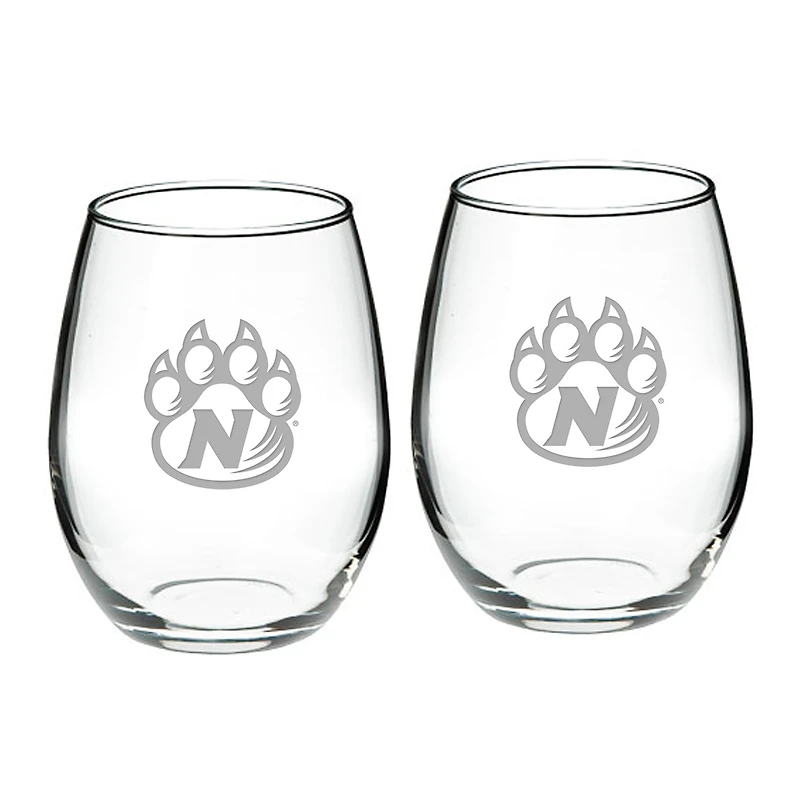 Northwest Missouri State Bearcats 21oz. 2-Piece Stemless Wine Glass Set