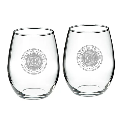 Carleton Knights 21oz. 2-Piece Stemless Wine Glass Set