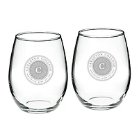 Carleton Knights 21oz. 2-Piece Stemless Wine Glass Set