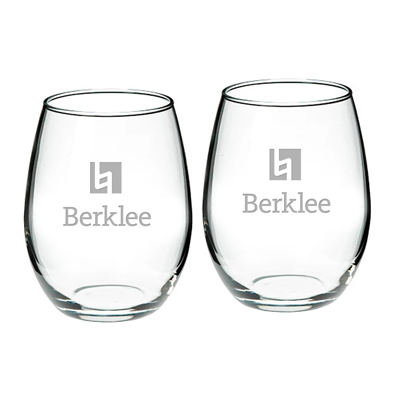 Berklee College of Music 21oz. 2-Piece Stemless Wine Glass Set