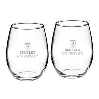 Bentley Falcons 21oz. 2-Piece Stemless Wine Glass Set