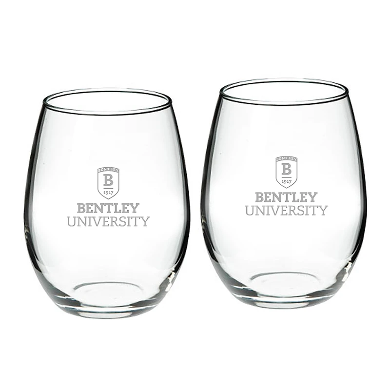 Bentley Falcons 21oz. 2-Piece Stemless Wine Glass Set