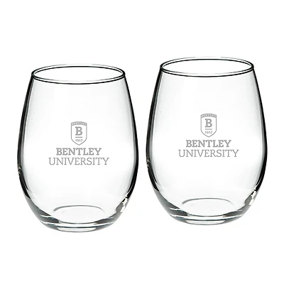 Bentley Falcons 21oz. 2-Piece Stemless Wine Glass Set