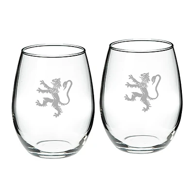 Phillips Exeter Academy Big Red 21oz. 2-Piece Stemless Wine Glass Set