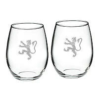 Phillips Exeter Academy Big Red 21oz. 2-Piece Stemless Wine Glass Set