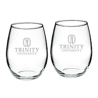 Trinity Tigers 21oz. 2-Piece Stemless Wine Glass Set