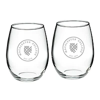 Macalester Scots 21oz. 2-Piece Stemless Wine Glass Set