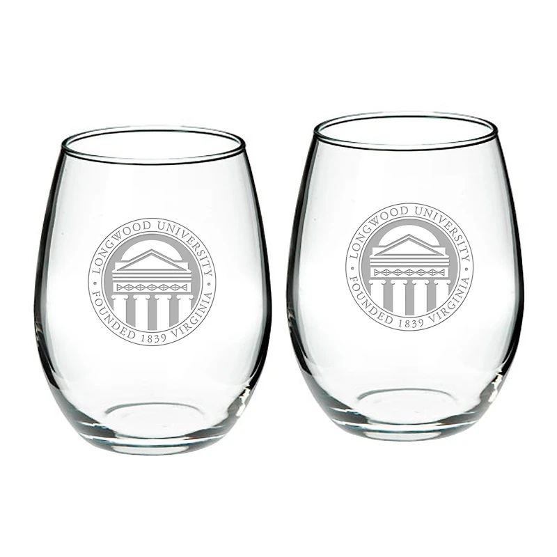 Longwood Lancers 21oz. 2-Piece Stemless Wine Glass Set