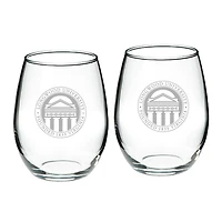Longwood Lancers 21oz. 2-Piece Stemless Wine Glass Set