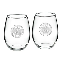 Roger Williams University 21oz. 2-Piece Stemless Wine Glass Set