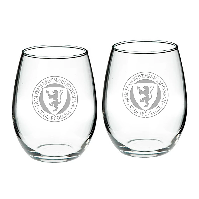 St. Olaf Oles 21oz. 2-Piece Stemless Wine Glass Set