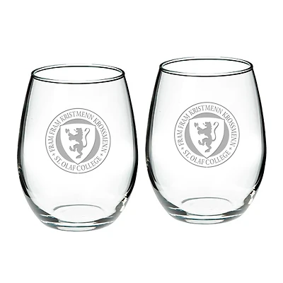 St. Olaf Oles 21oz. 2-Piece Stemless Wine Glass Set