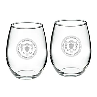 Washington College Shoremen 21oz. 2-Piece Stemless Wine Glass Set