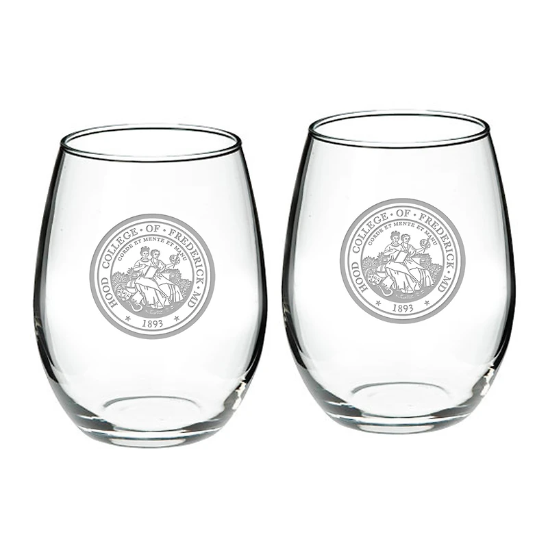 Hood Blazers 21oz. 2-Piece Stemless Wine Glass Set
