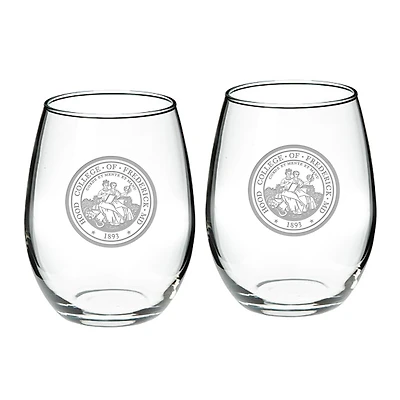 Hood Blazers 21oz. 2-Piece Stemless Wine Glass Set