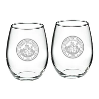 Hood Blazers 21oz. 2-Piece Stemless Wine Glass Set