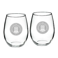 Gettysburg Bullets 21oz. 2-Piece Stemless Wine Glass Set