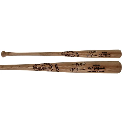 Carl Yastrzemski and Mike Yastrzemski Multi-Signed Louisville Slugger Game Model Bat