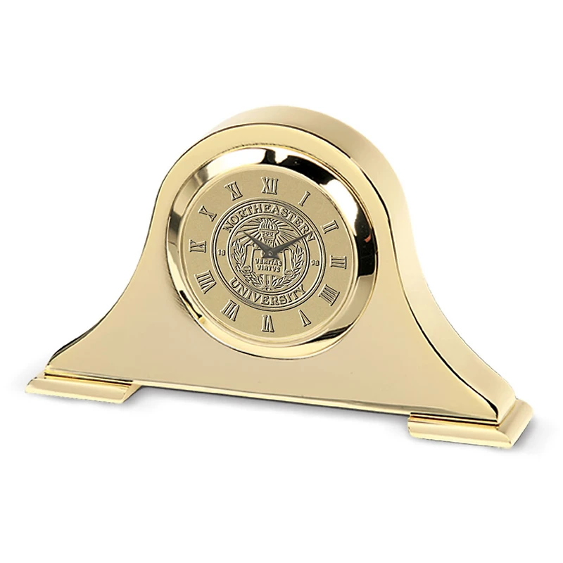 Northeastern Huskies Gold Napoleon Desk Clock