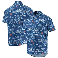 Men's Reyn Spooner Blue New York Mets Kekai Performance Button-Down Shirt