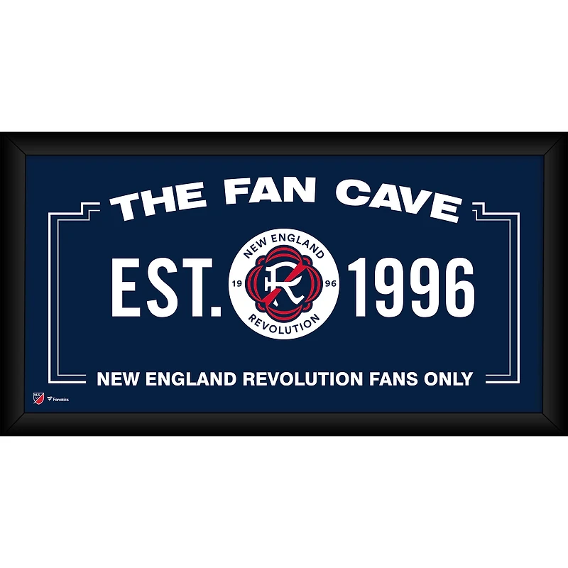 New England Revolution 10" x 20" Framed Fan Cave Collage
