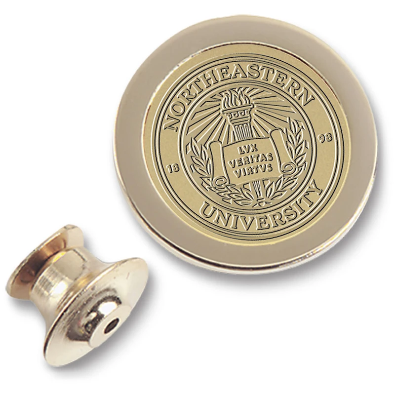 Gold Northeastern Huskies Logo Lapel Pin