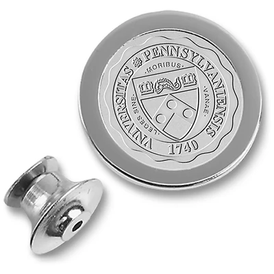 Silver Pennsylvania Quakers Lapel Pin