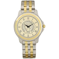 Men's Gold/Silver Pennsylvania Quakers Two-Tone Medallion Wristwatch