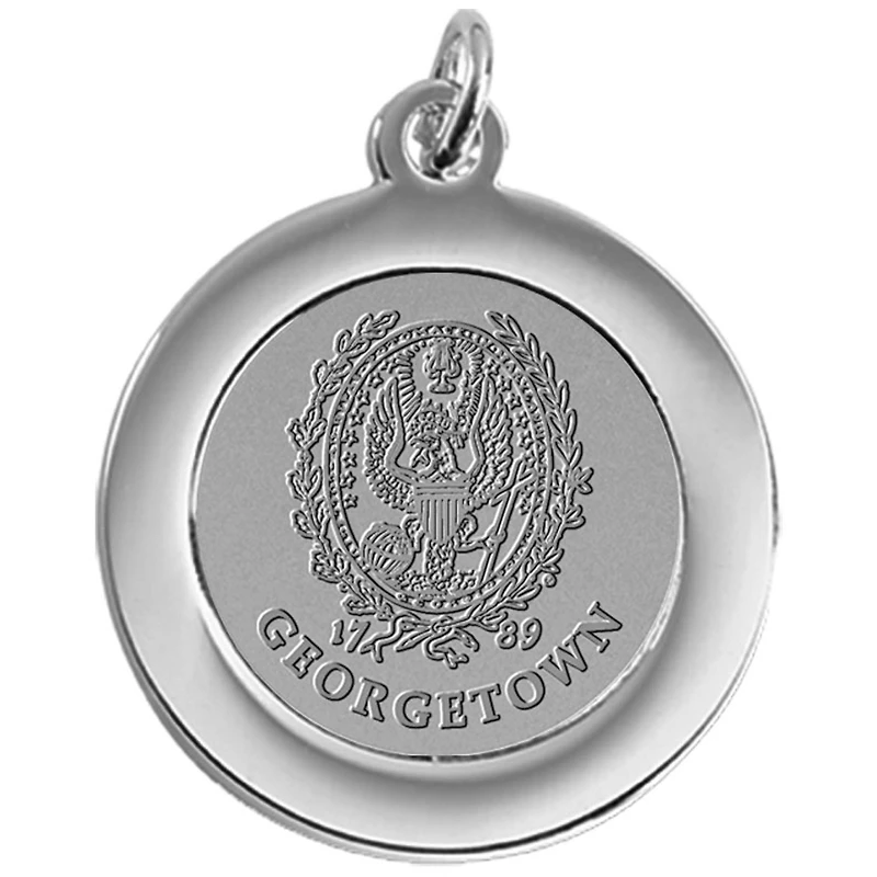 Silver Georgetown Hoyas Pendant
