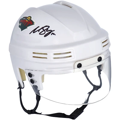 Matthew Boldy Minnesota Wild Autographed White Mini Helmet