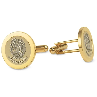 Gold Georgetown Hoyas Logo Cufflinks