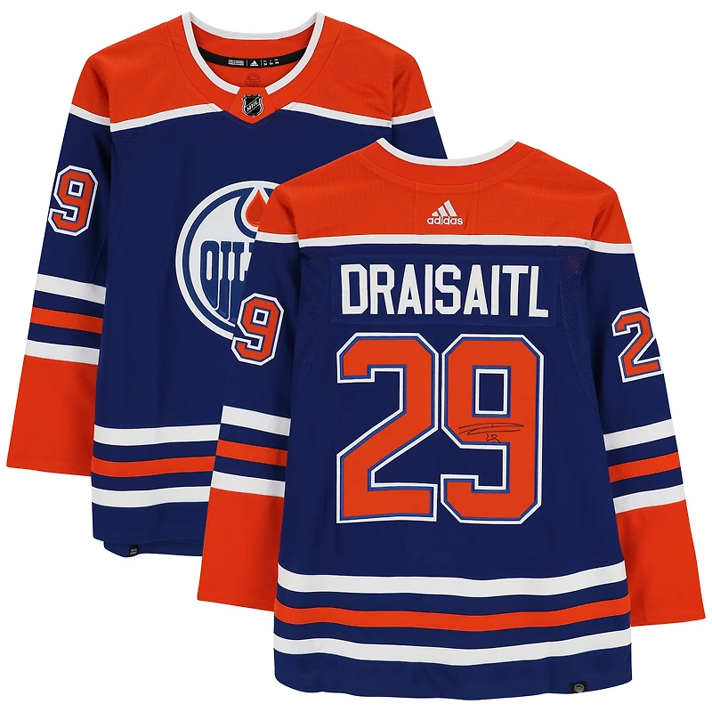 Leon Draisaitl Blue Edmonton Oilers Autographed adidas Authentic Jersey
