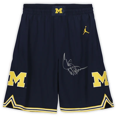 Chris Webber Michigan Wolverines Autographed Jordan Brand Navy Replica Basketball Shorts