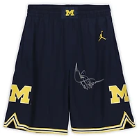 Chris Webber Michigan Wolverines Autographed Jordan Brand Navy Replica Basketball Shorts