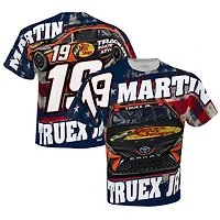 Men's Stewart-Haas Racing Team Collection White Martin Truex Jr Bass Pro Shops Sublimated Patriotic Total Print T-Shirt
