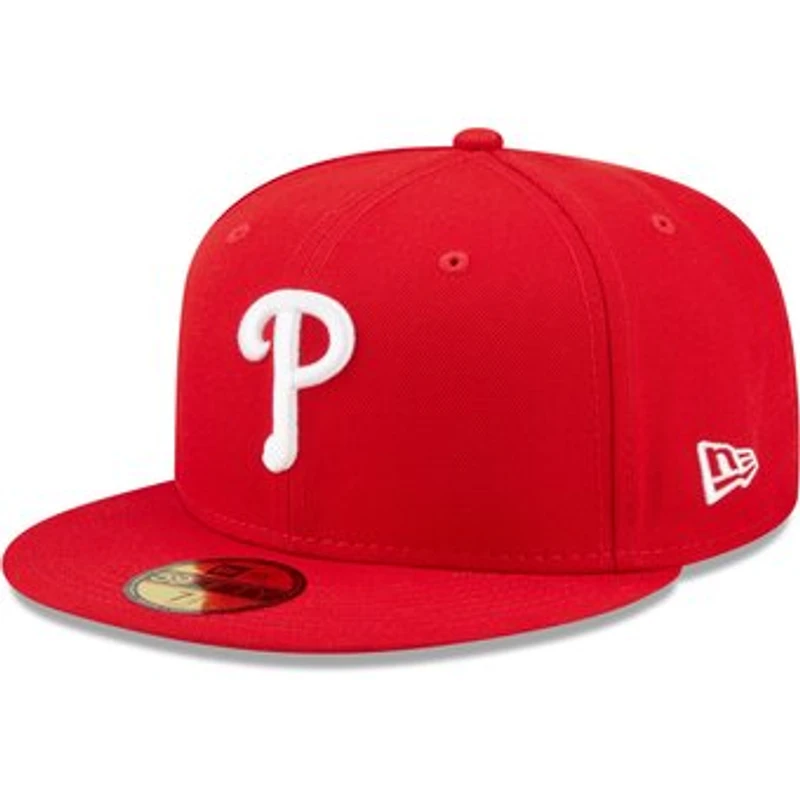 Men's New Era Red Philadelphia Phillies White Logo 59FIFTY Fitted Hat