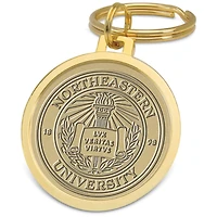 Gold Northeastern Huskies Split-Wire Key Ring