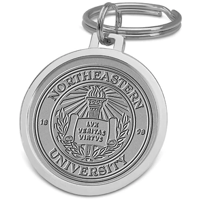 Silver Northeastern Huskies Split-Wire Key Ring