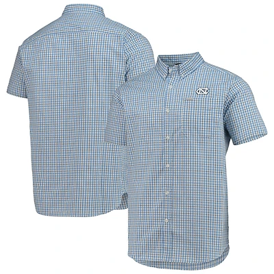 Men's Columbia Carolina Blue North Carolina Tar Heels Rapid Rivers Logo Button-Down Shirt